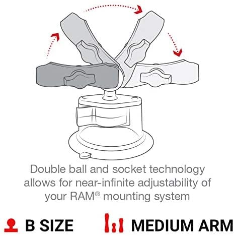 Best Ram Mount Twist universal X-GRIP suction closure mount Cell Phone Holder, Black (1Set) - Image 7