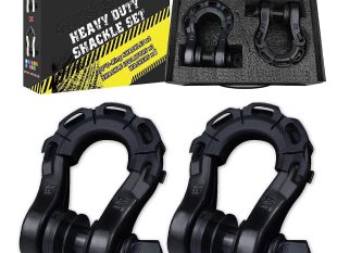 AUTOBOTS D Ring Shackles Heavy Duty(2 Pack) 68,000 lbs Capacity, Stronger Than 3/4″ D Shackle, with 7/8″ Screw Pin, for Tow Strap Winch Off Road