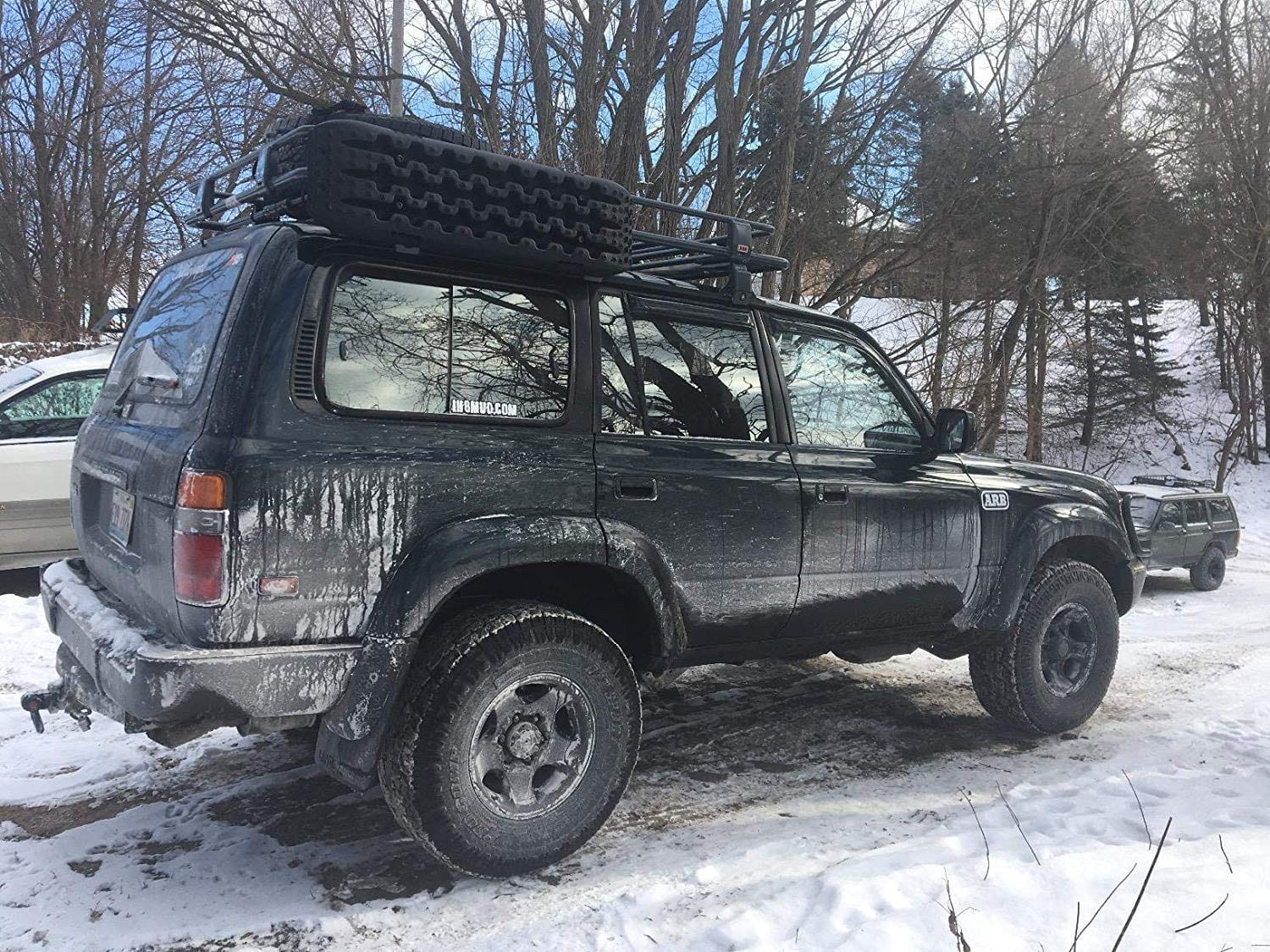 Black Color 4x4 Traction Mat Sand Ladder With Mounting Bracket. - Image 2