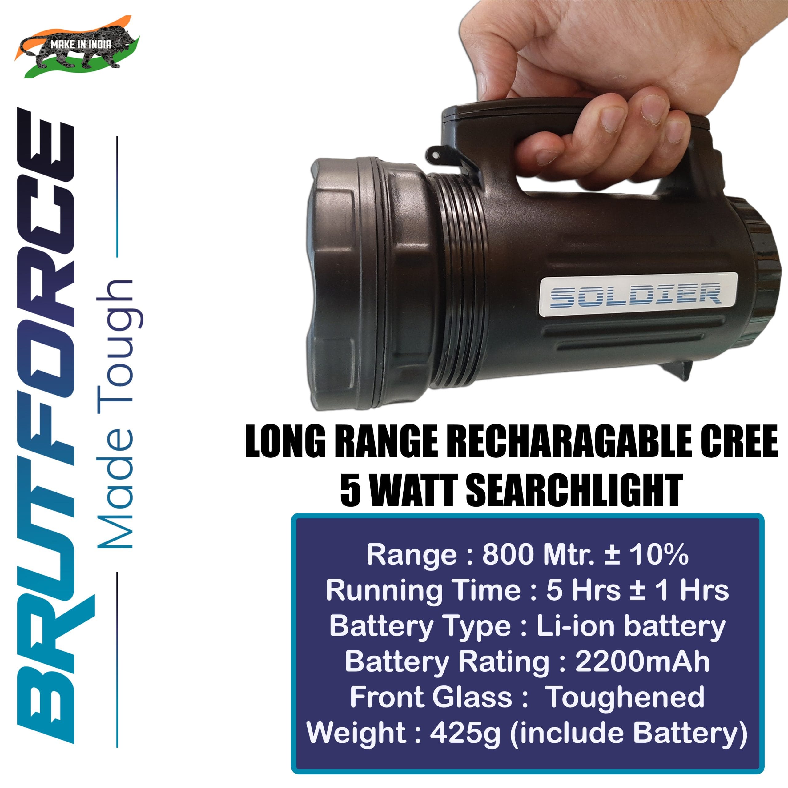 BRUTFORCE Soldier Searchlight 800 Mtr - Image 2