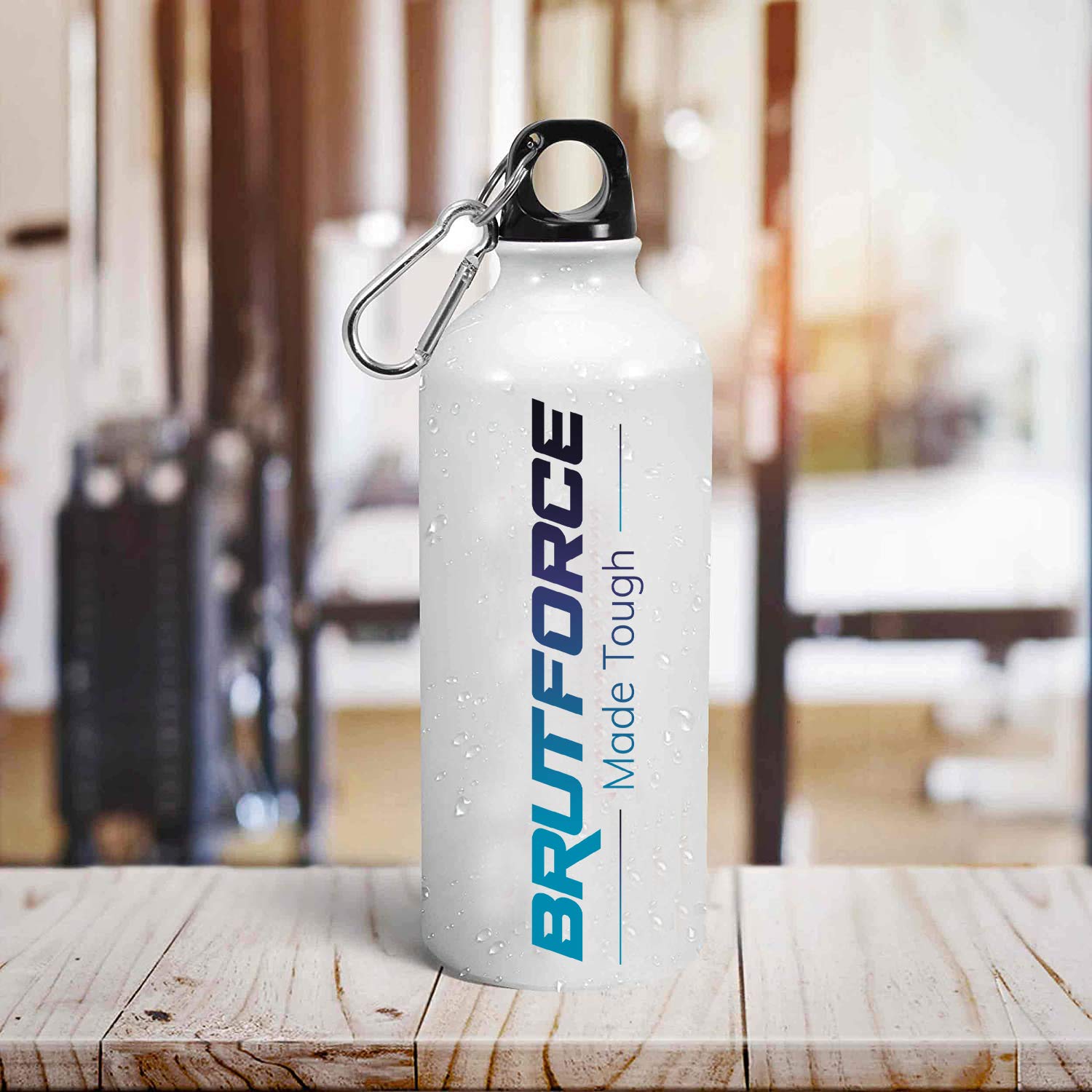 BRUTFORCE Sports Bottle 600ml | Designer Water Bottles | Metal Based with Black Cap and Easy to Hold Grip Sipper - Image 5