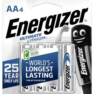 Energizer Ultimate Lithium AA Battery – Pack of 4