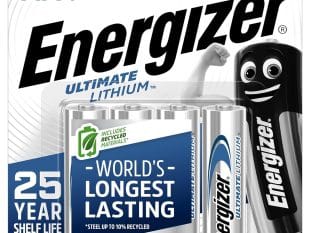 Energizer Ultimate Lithium AA Battery – Pack of 4, Longest Lasting, Leak-Proof Design, for High-Performance Devices