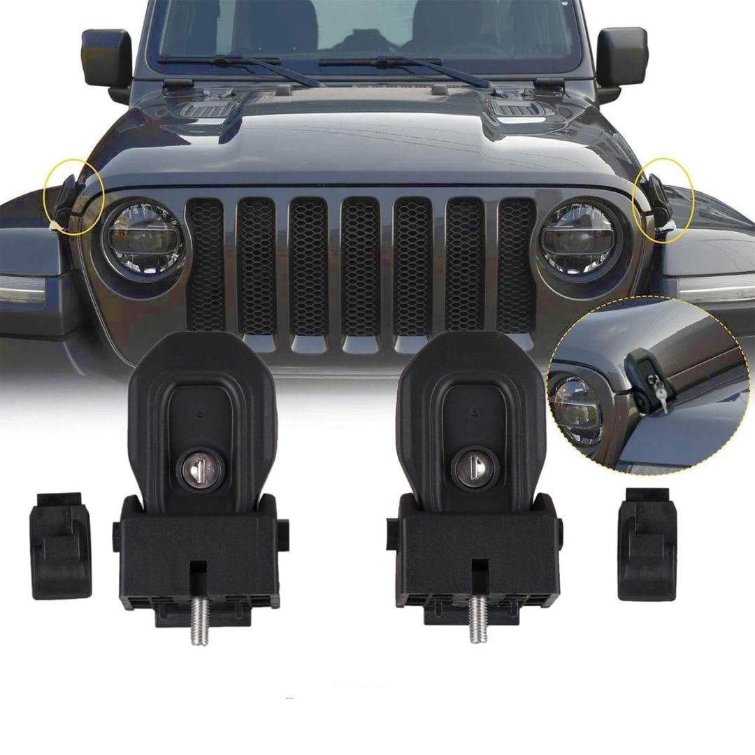 Hood Latches for Jeep Wrangler | Anti-Theft Hood Lock Catch Latches Accessories - Image 2