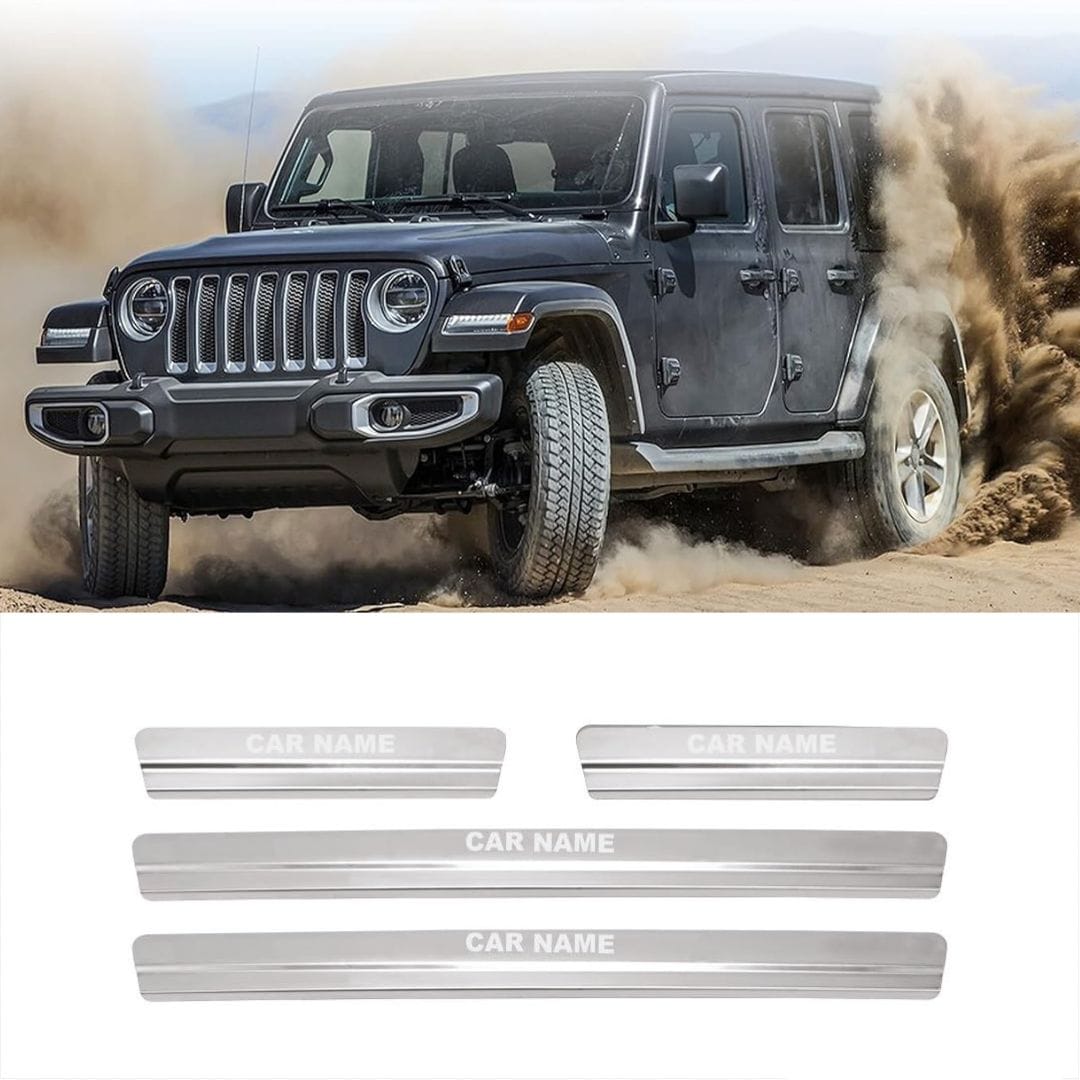 Best Steel Door Foot Step Scuff Plate For Jeep Wrangler - Image 3