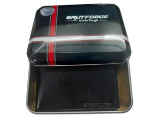 BRUTFORCE Black Leather Wallet for Men|3 Card Slots| 1 Coin Pocket|2 Hidden Compartment|2 Currency Slots with Easy Access Card Container (BFW006)