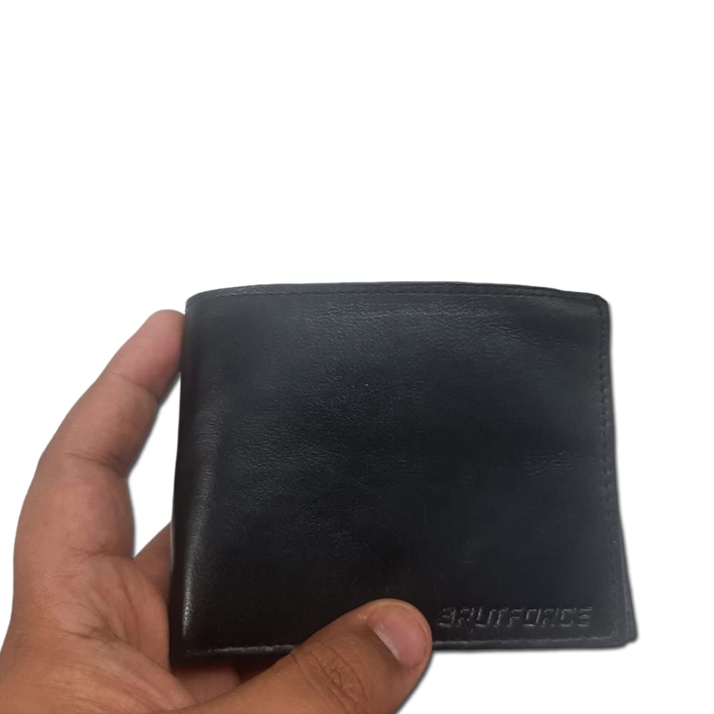 BRUTFORCE Black Leather Wallet for Men|3 Card Slots| 1 Coin Pocket|2 Hidden Compartment|2 Currency Slots with Easy Access Card Container (BFW006) - Image 8