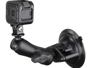 RAM Twist-Lock Suction Cup Mount with Universal Action Camera Adapter (1 Set)