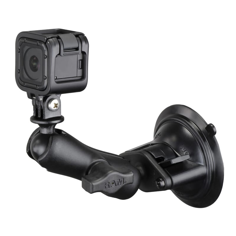 RAM Twist-Lock Suction Cup Mount with Universal Action Camera Adapter (1 Set) - Image 2