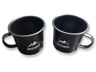 BRUTFORCE (Pack of 2 Unit) Hand-Crafted Steel Enamel Mug for Army, Military, Corporate, Offices and Gifting