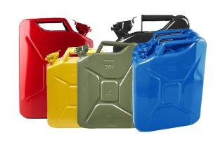 BRUTFORCE 20 Liter Metal Jerry Can with Spout for Generators, Jeeps and Other Vehicles