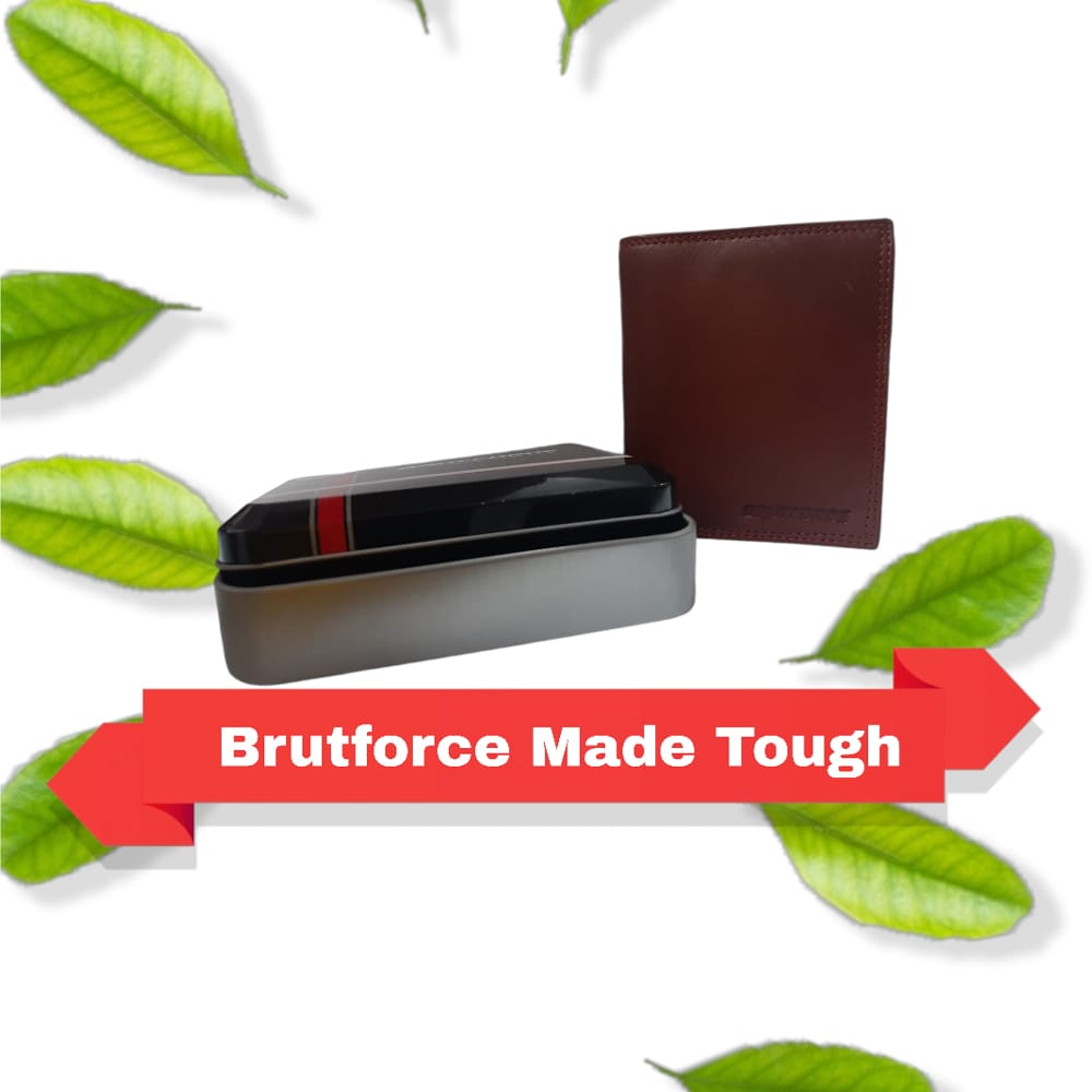 Brutforce Brown Men Wallet Stylish Genuine Leather Wallets for Men Latest Gents Purse with Card Holder Compartment (BFW001) - Image 6