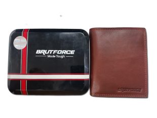 Brutforce Brown Men Wallet Stylish Genuine Leather Wallets for Men Latest Gents Purse with Card Holder Compartment (BFW001)