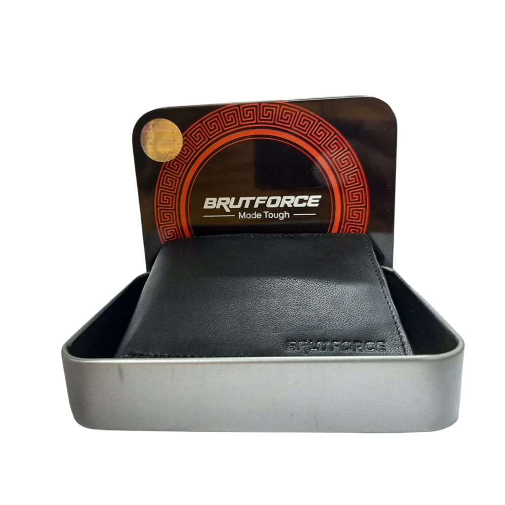 BRUTFORCE Leather Wallet For Men With Credit Card Holders (Black) BFW004 - Image 4