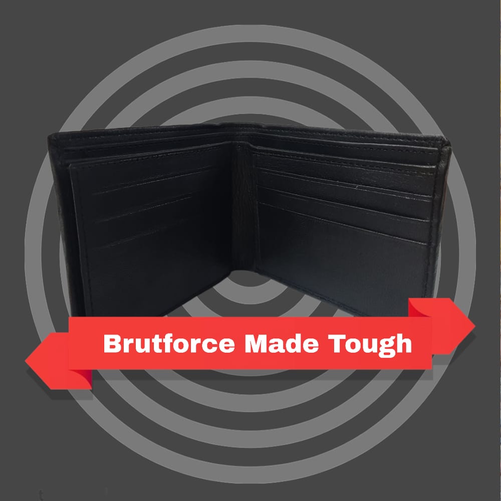 BRUTFORCE Leather Wallet For Men With Credit Card Holders (Black) BFW004 - Image 7